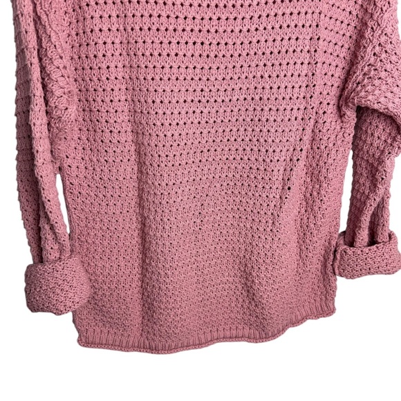 Madewell Open Stitch Austen Pullover Sweater Dusty Pink Size M Beachy Coastal - Picture 9 of 12